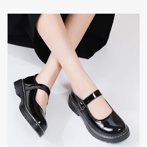 Elegant Black Mary Jane Shoes size 43/10US
